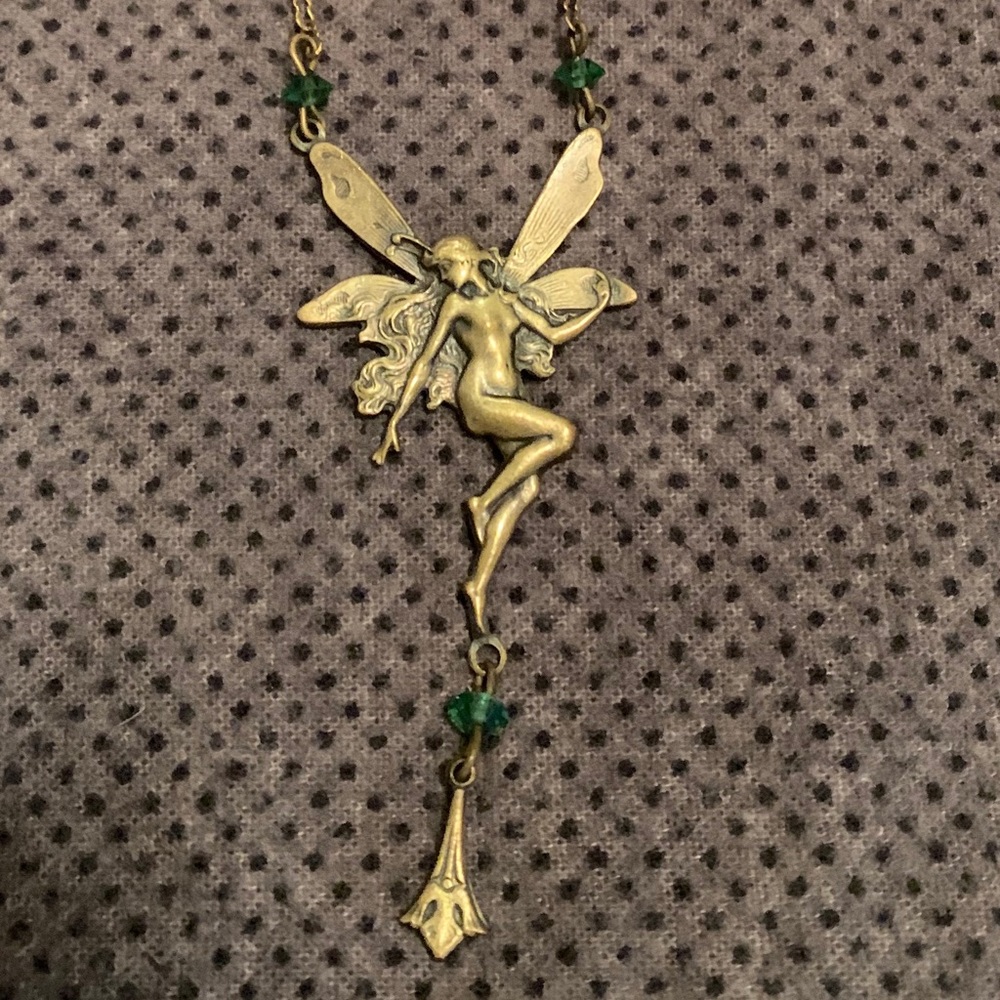 Vintage Art Nouveau Fairy Necklace